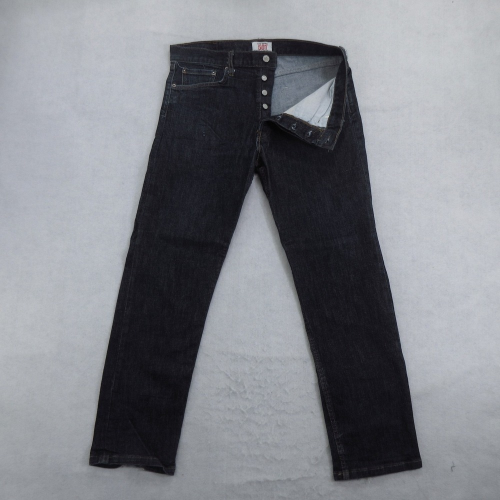 Levi's Men's Jeans 36x30 Straight 501 Button Fly Dark Wash Blue Vintage